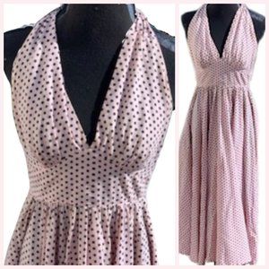 Vintage Polka Dot Halter Dress